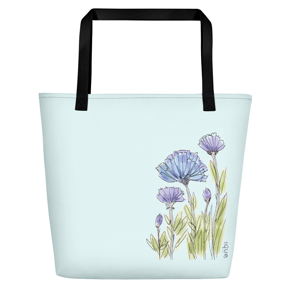 the tote bag blue